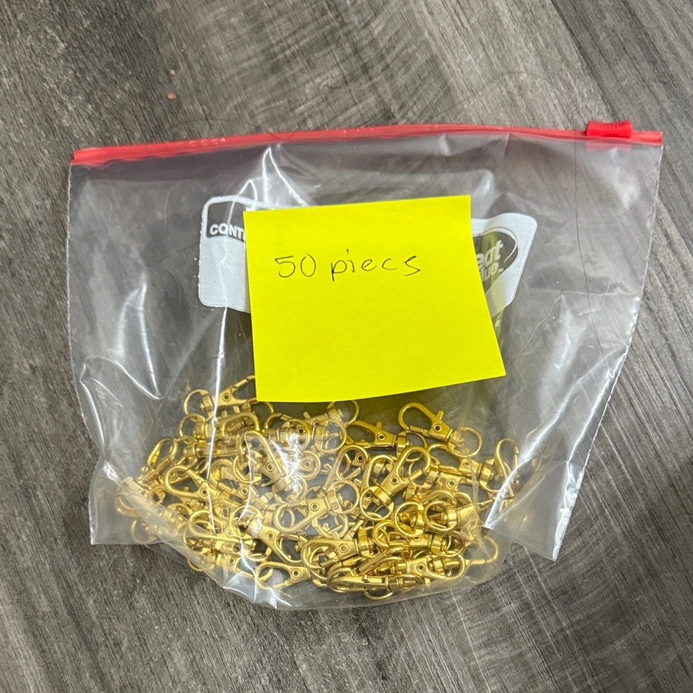 Gold Lobster Claw Clasps - 50 Pieces